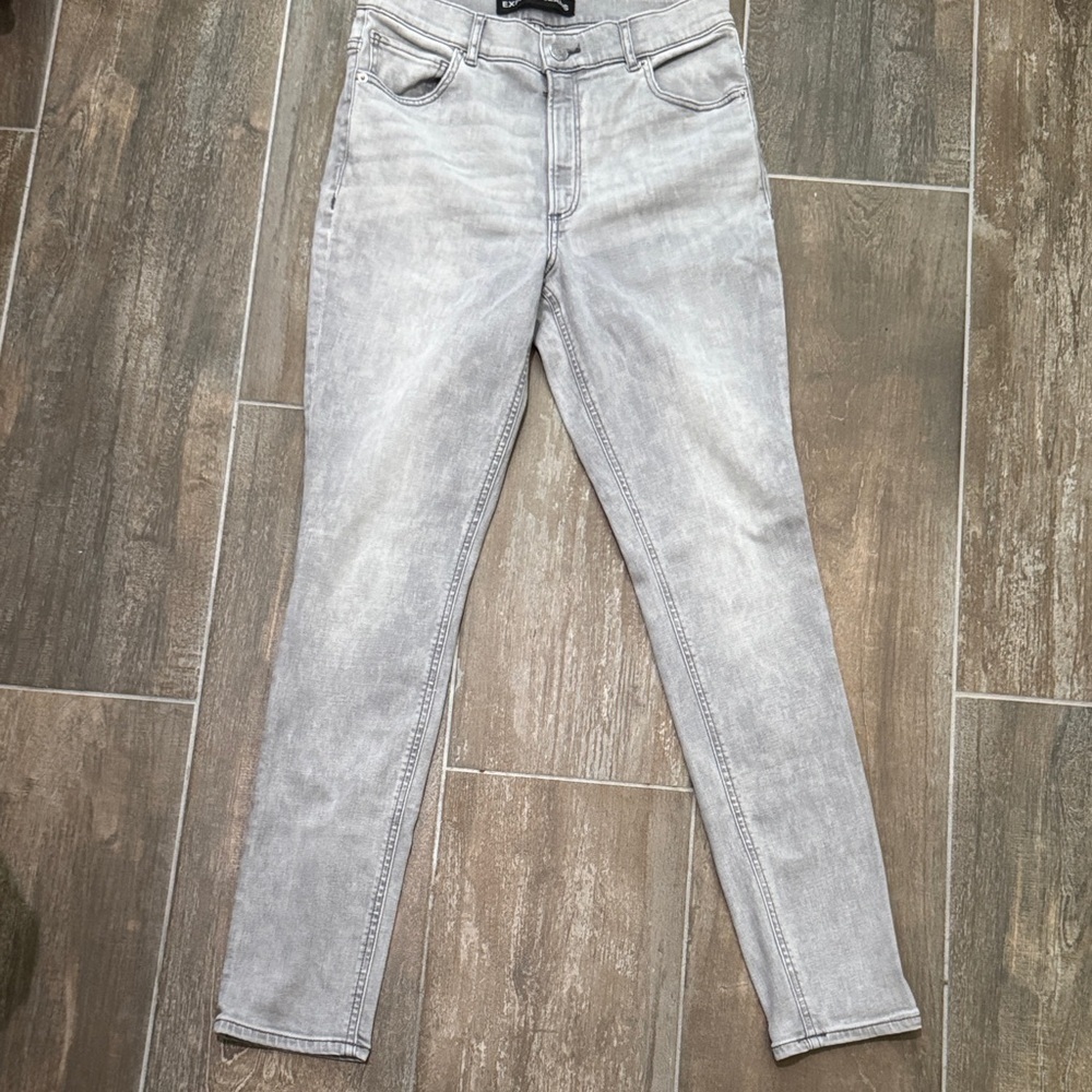 Express performance stretch, Light Gray high rise Jeggings